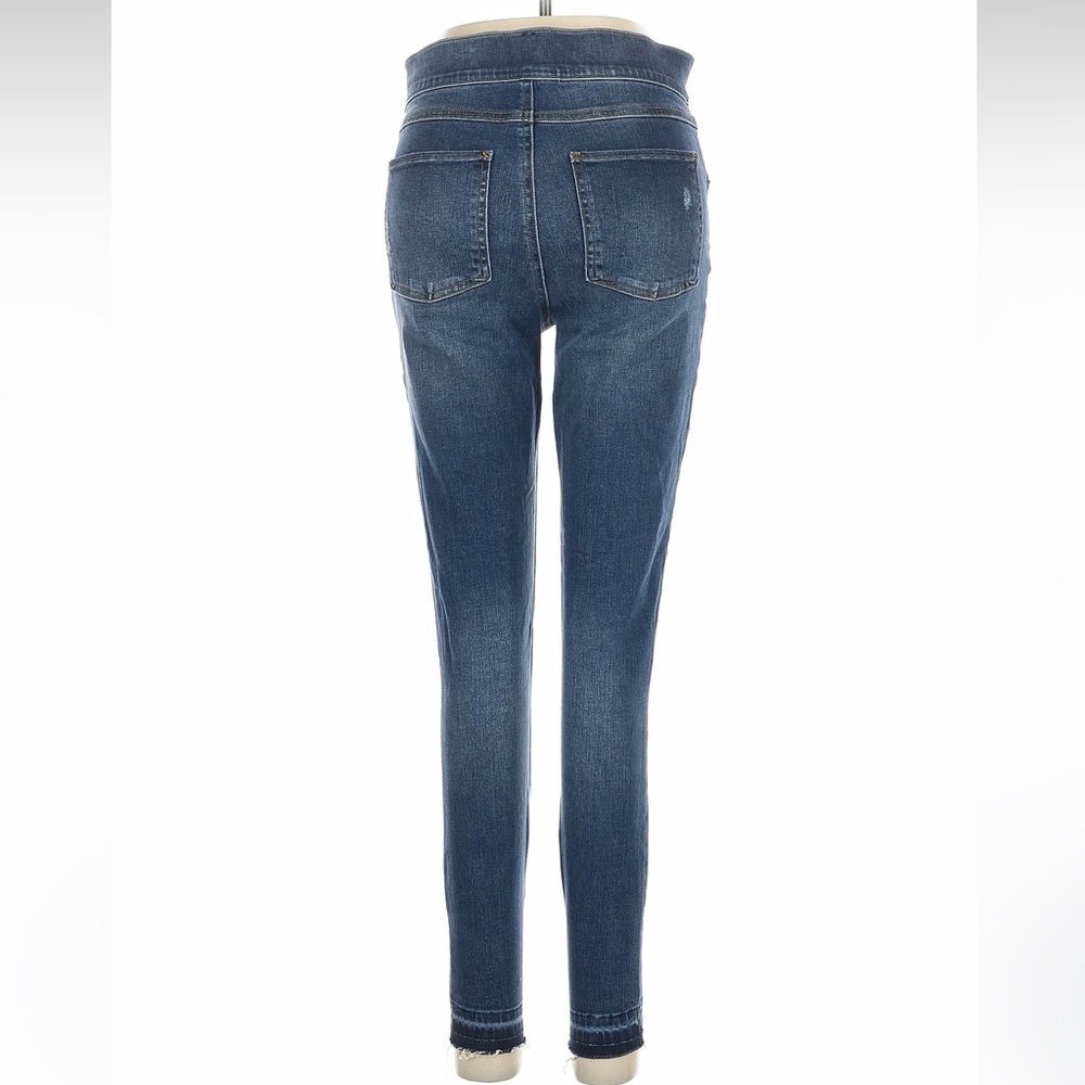 SPANX Mid-Rise Skinny Jeans in Dark Blue Wash - Picture 2 of 8
